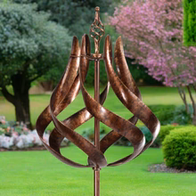 Roseland Wind Sculpture in Burnished Gold