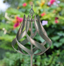 Roseland Wind Sculpture in Verdigris