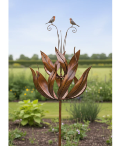 Robin’s Wind Sculpture in Burnished Gold